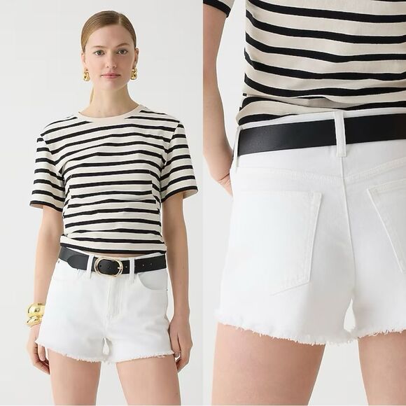 NWT J CREW Relaxed denim short in white - Picture 1 of 7